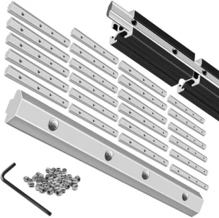 Dailygoods - hoekbeugel 4040 zilver - 24 stuks - T-slot accessoires
