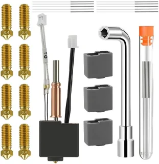 Dailygoods hotend kit 3d-printer messing mondstukken 0,4 mm