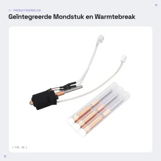 Dailygoods hotend kit geïntegreerd mondstuk voor 3D-printer
