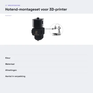 Dailygoods hotend-montageset gehard staal 0,2/0,4 mm voor Lab A1/A1 Mini