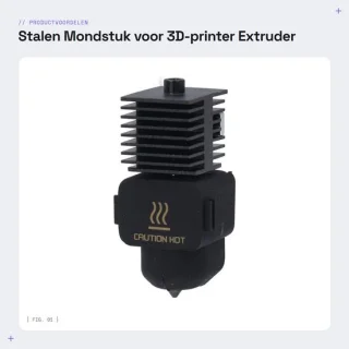 Dailygoods hotend stalen mondstuk 0,4 mm voor A1/A1 Mini