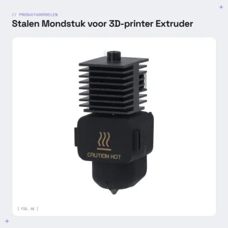 Dailygoods hotend stalen mondstuk 0,4 mm voor A1/A1 mini