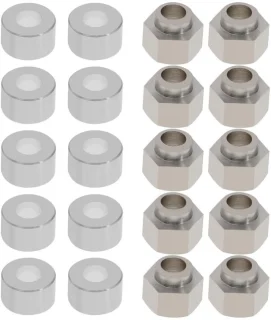 Dailygoods isolatiekolom 10 stuks hexagonale excentrische 5mm zuur-nikkel aluminium