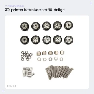 Dailygoods katrolwielset 10-delig voor Ender 3/CR 10