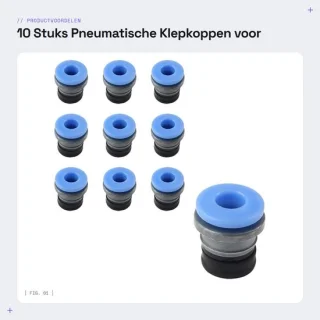 Dailygoods klepkoppen 10 stuks pneumatische klepaansluiting