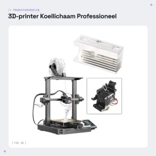 Dailygoods koellichaam voor Creality Ender-3 S1