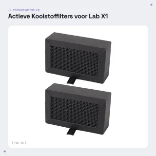 Dailygoods koolstoffilter 2 stuks Lab X1 P1-serie