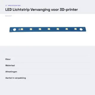 Dailygoods- LED Lichtstrip Hoge Helderheid - Vervanging 3D-printer - Eenvoudige Installatie - Verbeterde Zichtbaarheid - Geschikt voor Flashforge Adventurer 5m Pro - 5m Lengte - Verlichting