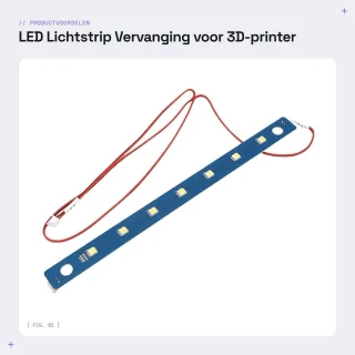 Dailygoods- LED Lichtstrip Hoge Helderheid - Vervanging 3D-printer - Eenvoudige Installatie - Verbeterde Zichtbaarheid - Geschikt voor Flashforge Adventurer 5m Pro - 5m Lengte - Verlichting