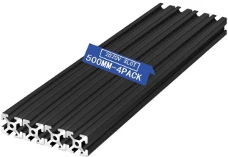 Dailygoods lineaire rail v-slot 2020 aluminium profiel 500 mm 4 stuks