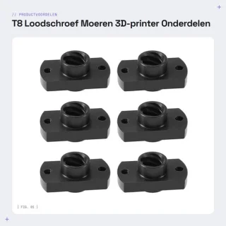 Dailygoods loodschroefmoer 6 stuks POM