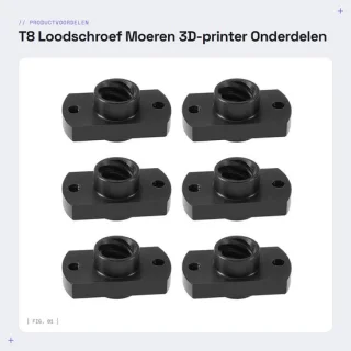 Dailygoods loodschroefmoer POM 6 stuks
