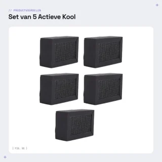 Dailygoods luchtfilter 5 stuks - actieve kool voor P1P/P1S/X1