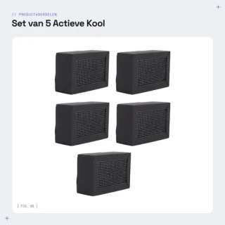 Dailygoods luchtfilter 5 stuks actieve kool voor P1P/P1S/X1