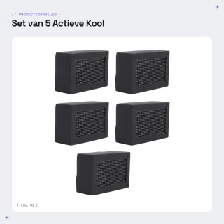 Dailygoods luchtfilter 5 stuks actieve kool voor P1P/P1S/X1