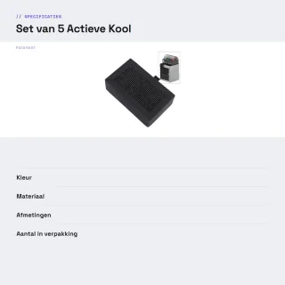 Dailygoods luchtfilter 5 stuks actieve kool voor P1P/P1S/X1
