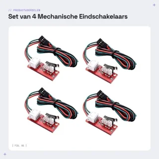 Dailygoods mechanische eindschakelaar 4 stuks
