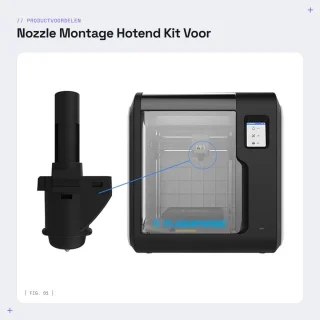 Dailygoods mondstuk montage hotendkit Adventurer 3 3D-printer