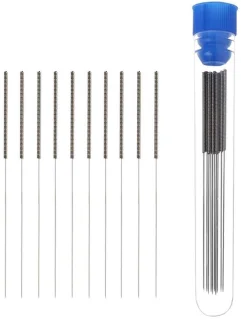 Dailygoods mondstukgereedschap 10 stuks reinigingsnaalden 0,3 mm roestvrij staal