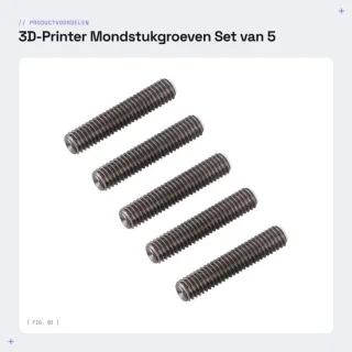 Dailygoods mondstukgroeven 5 stuks 1,75 mm M6 30 mm roestvrij staal PTFE manchetbuis