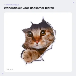 Dailygoods muurstickers 3d dieren badkamer toilet