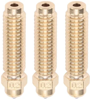 Dailygoods nozzles 0,2 mm – 3 stuks – messing/gehard staal – 3D-printermondstuk