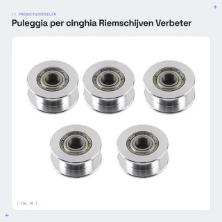 Dailygoods riemschijf 5 stuks - aluminium 2gt - 16t/20t - tandloos/getand - 6mm/10mm
