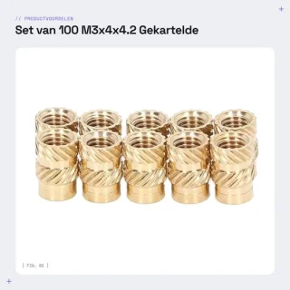 Dailygoods schroefdraad reparatieset 100 stuks m3x4x4.2