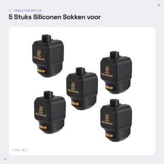 Dailygoods siliconen sokken voor 3d-printer hotend - 5-delige set