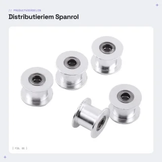 Dailygoods spanrol 10 mm breed 5 stuks aluminiumlegering