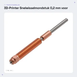 Dailygoods spuitmonden 0,2 mm snelwisselmondstuk