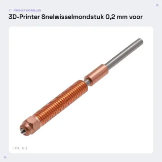 Dailygoods spuitmonden 0,2 mm titaniumlegering voor Creality K2 Plus
