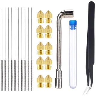 Dailygoods - spuitmonden set van 10 - 0,4 mm messing