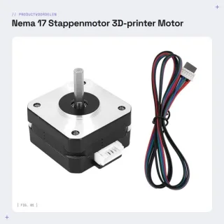 Dailygoods stappenmotor 0.7A 12V Nema 17