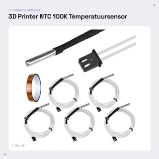 Dailygoods thermistor 100K NTC temperatuursensor 5 stuks
