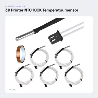 Dailygoods thermistor 100K NTC temperatuursensor 5 stuks