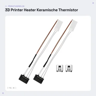 Dailygoods thermistor keramische heater 48w 9,5 cm voor 3d printer