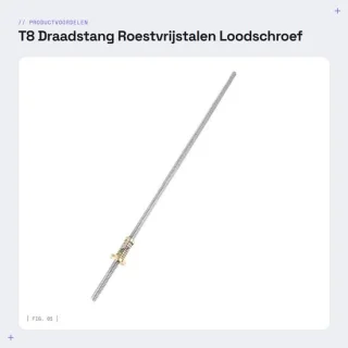 Dailygoods trapeziumschroef t8 moer