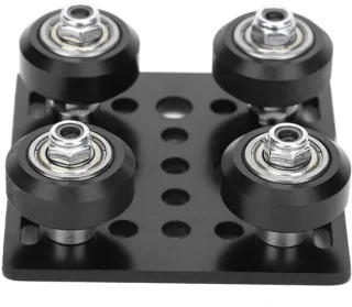 Dailygoods v-wielplaat aluminium zwart