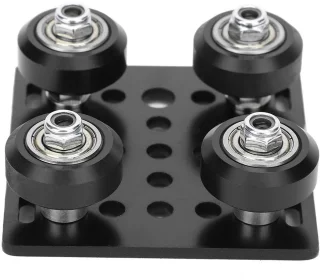 Dailygoods V-wielplaat aluminium zwarte v-type portaalplaat