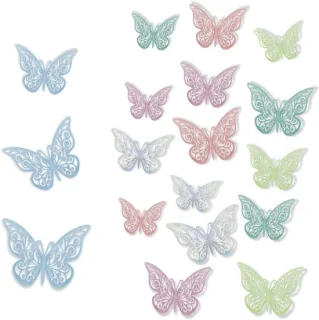 Dailygoods vlinderstickers 3D 72 stuks