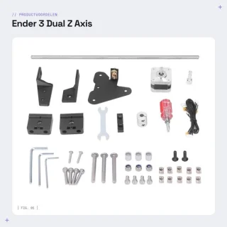Dailygoods- Z-as Upgrade Kit - 3D Printer Upgrade - Schroef Stappenmotor - Schroefmodule Kit - Compatibel met Ender 3/Pro/V2 - Eenvoudige installatie