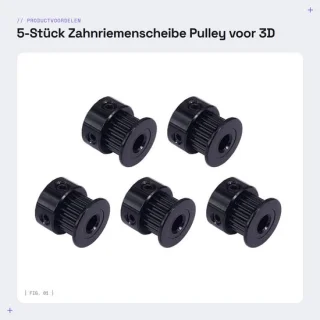Dailygoods zahnriemenscheibe 5 stuks gt2 pulley