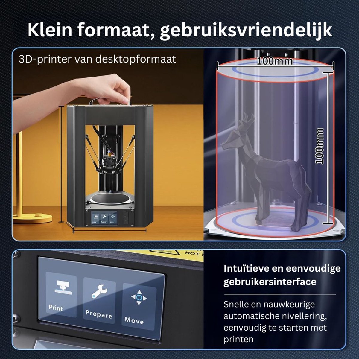 DailySupplies® Mini 3D Printer Bouwpakket