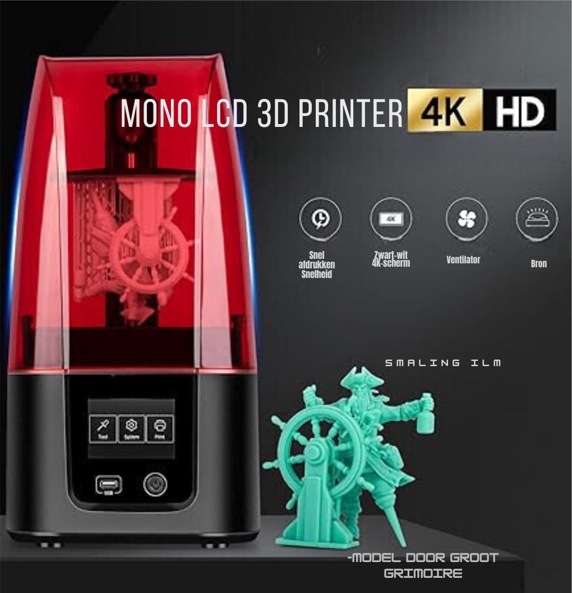 DD® 3D Printer Beginners Bouwpakket Rood