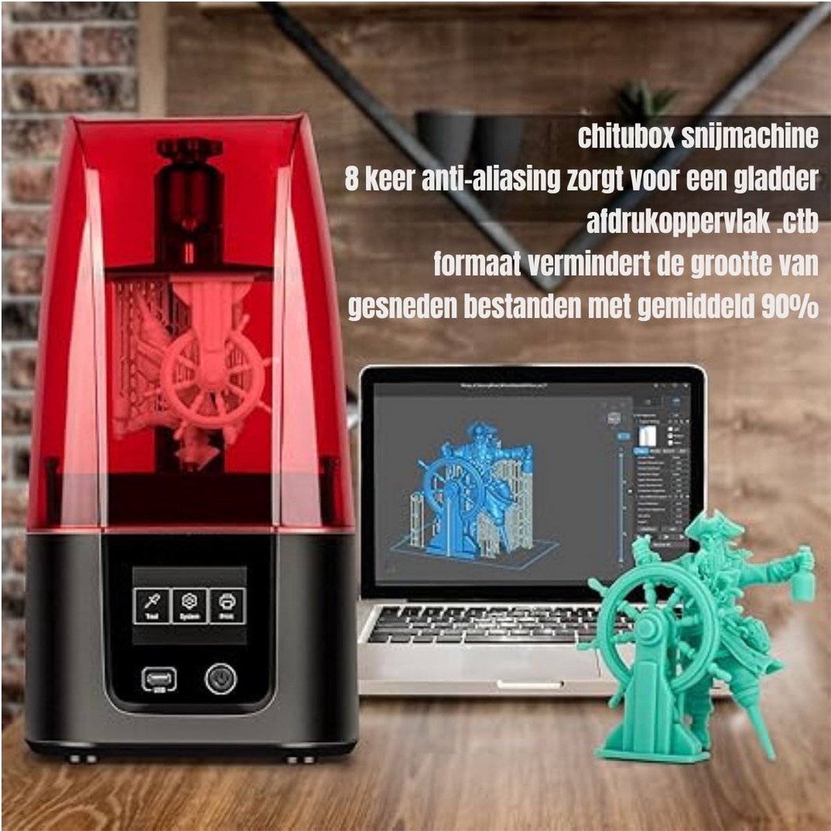 DD® 3D Printer Beginners Bouwpakket Rood