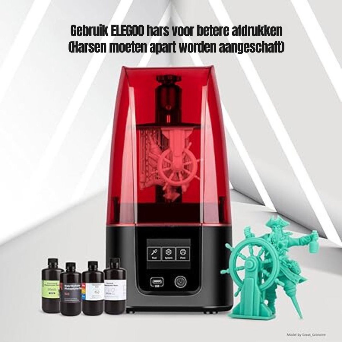 DD® 3D Printer Beginners Bouwpakket Rood