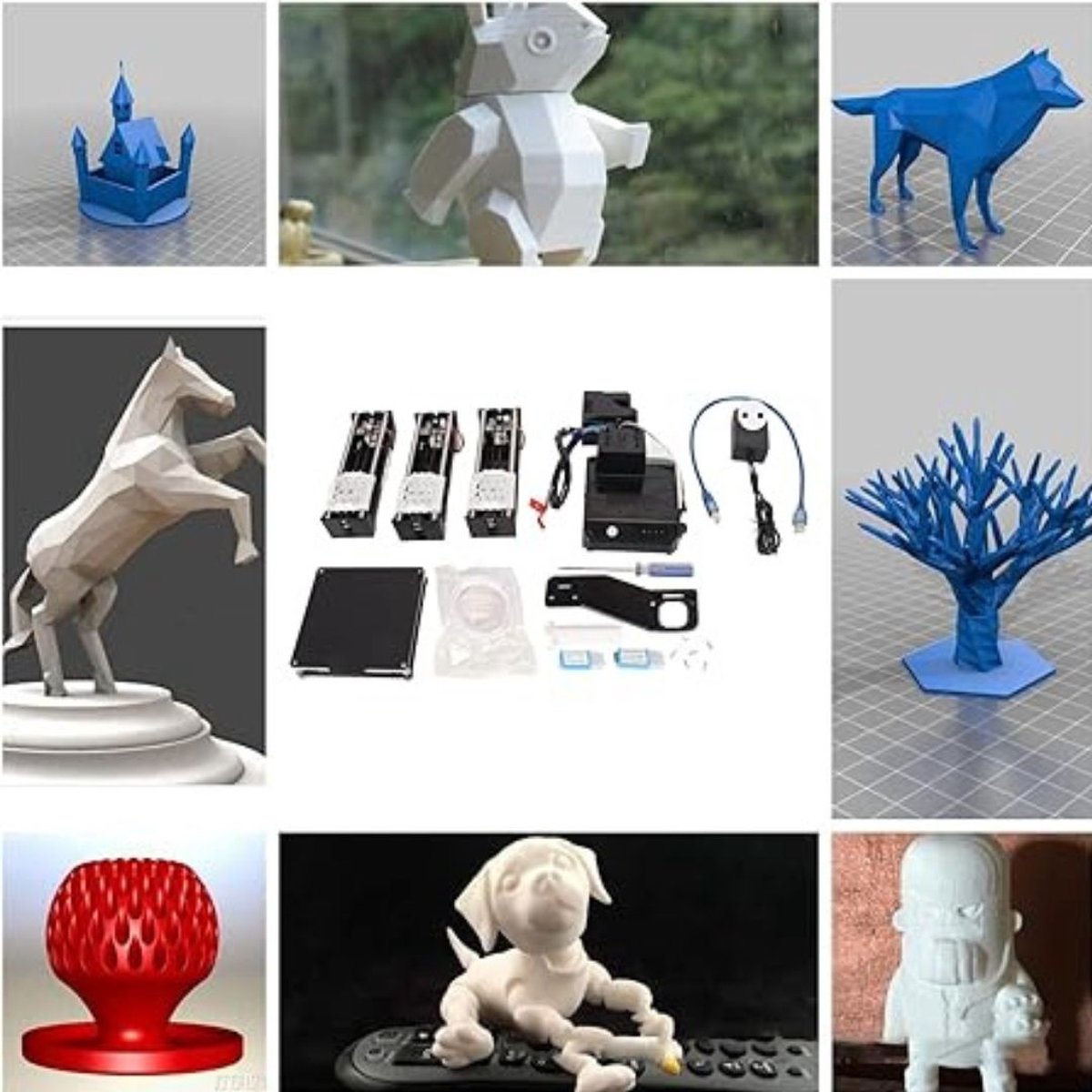 DD 3D Printer Beginnersbouwpakket 4x4x4cm Zwart