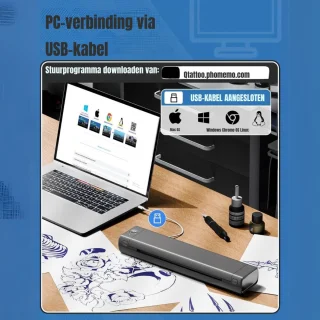 DD Tattoo Stencil Printer Thermische Tattoo Printer Grijs