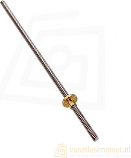 Draadas Z-as 8mm 1m met moer